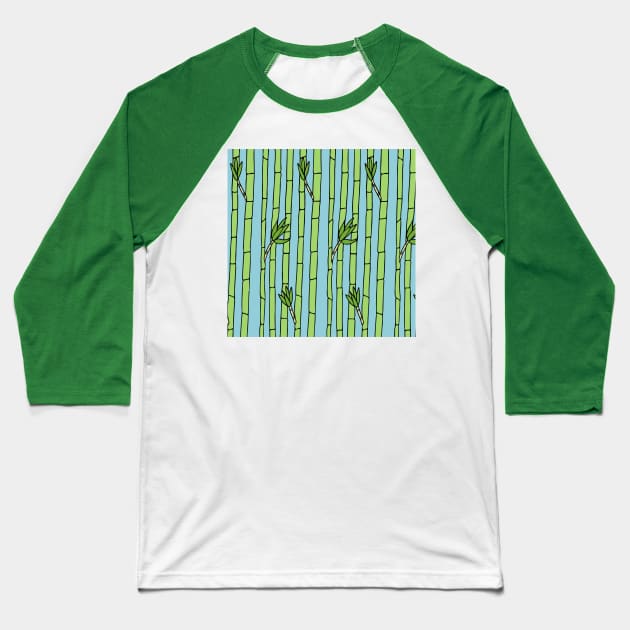 Bamboo Forest Baseball T-Shirt by HLeslie Design